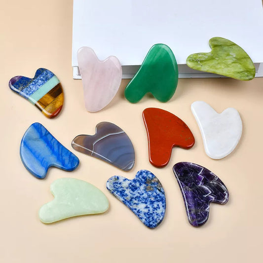 Natural jade gua sha pads